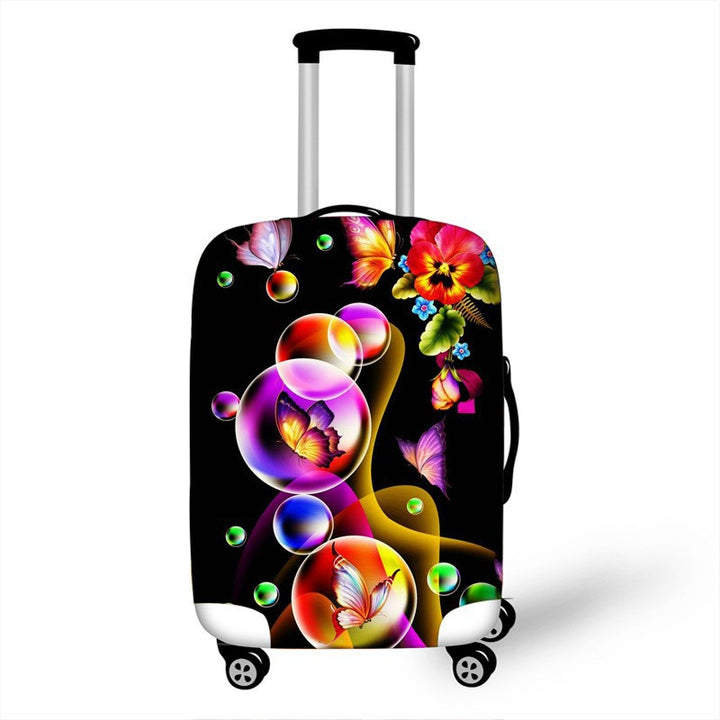 Women's hard shell travel suitcase with colorful flower and butterfly graphic Stornfield