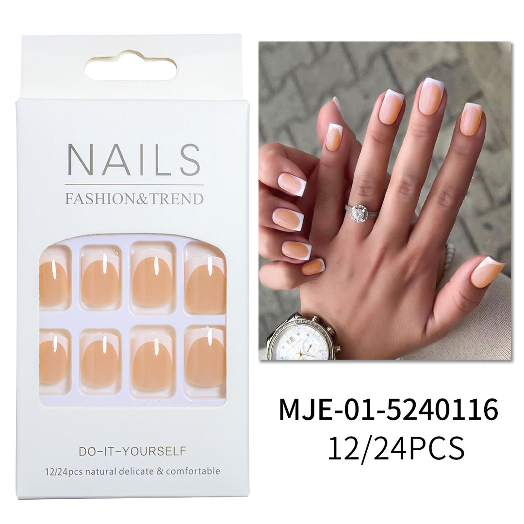 Elegant French Tip Press-On Nail Set Stornfield 1787225130