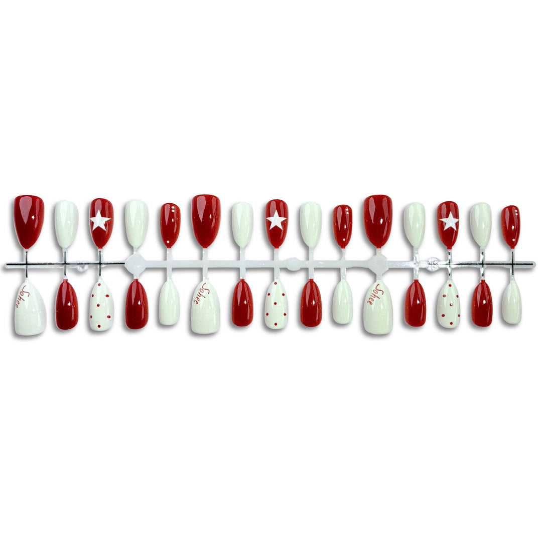 Artistic Holiday-Themed Press-On Nail Set