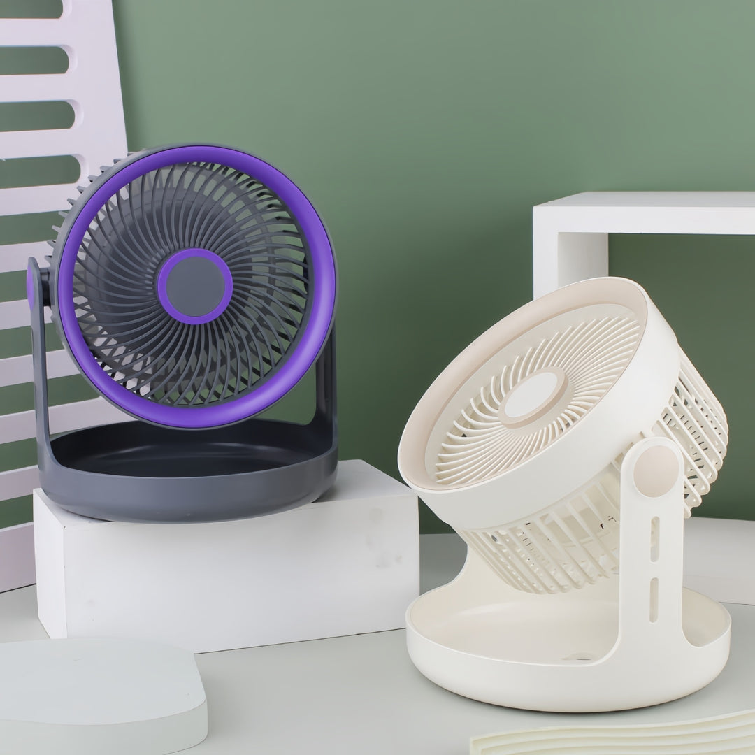 Ladies table fan with adjustable head and quiet operation mode Stornfield
