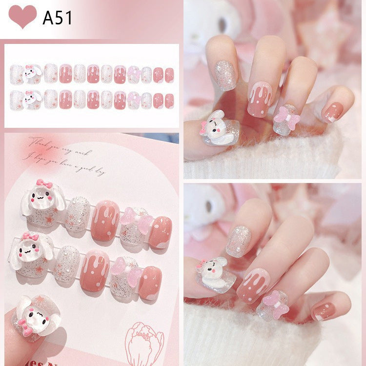 Decorative Floral Press-On Nail Tips Stornfield