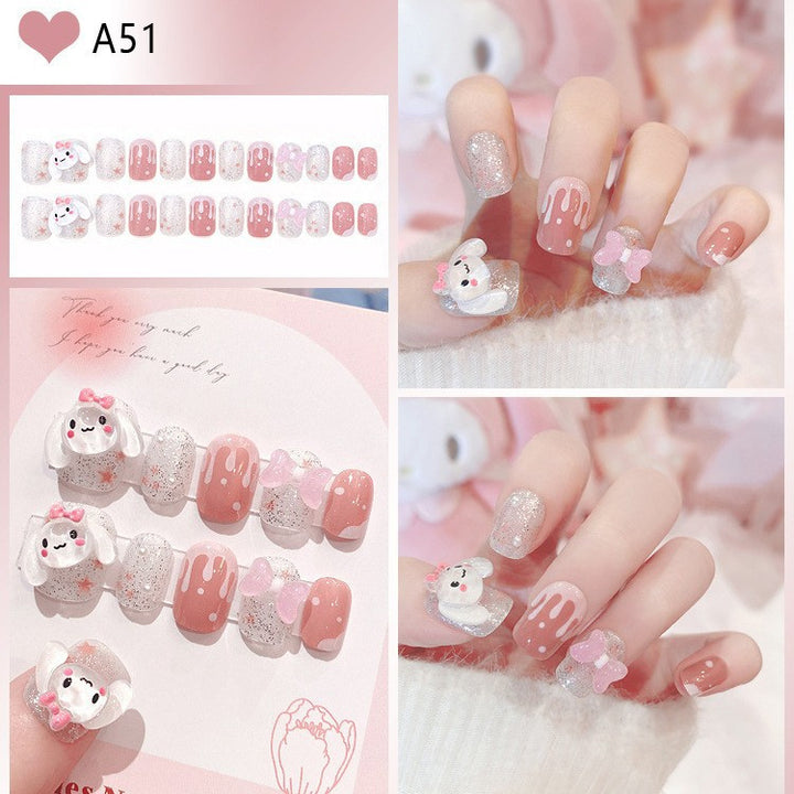 Decorative Floral Press-On Nail Tips Stornfield