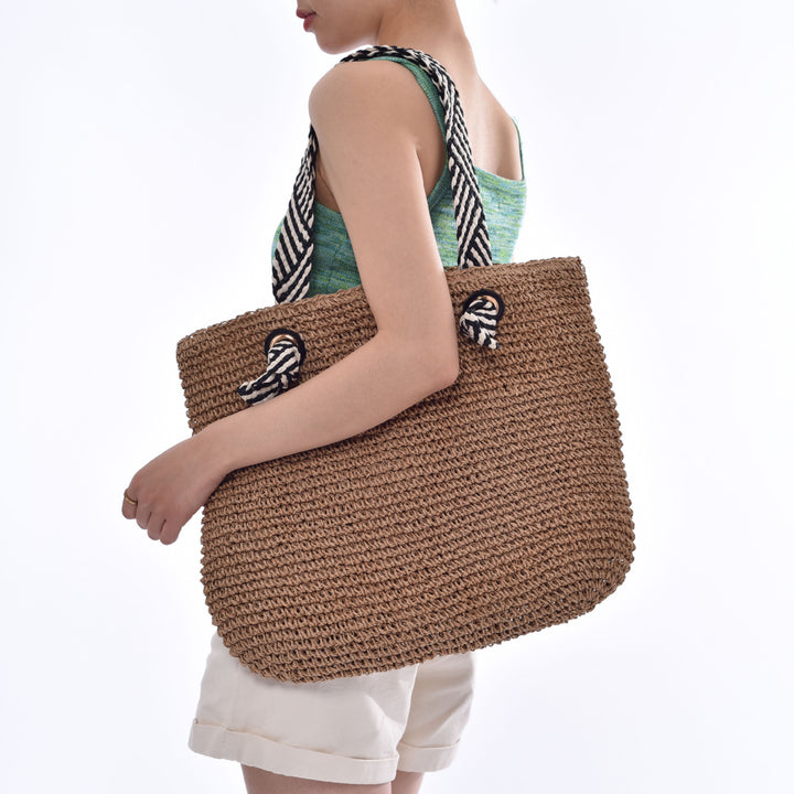 Handbag with Striped Shoulder Straps Stornfield