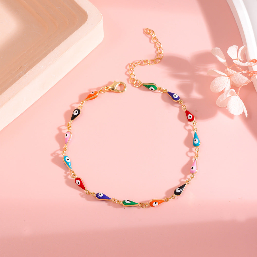 Colorful Evil Eye Charm Anklet Stornfield 1788164324