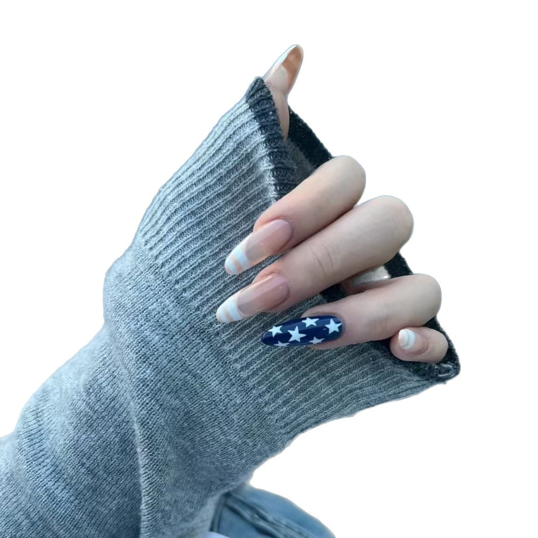 Decorative Star Accent Press-On Nail Extensions