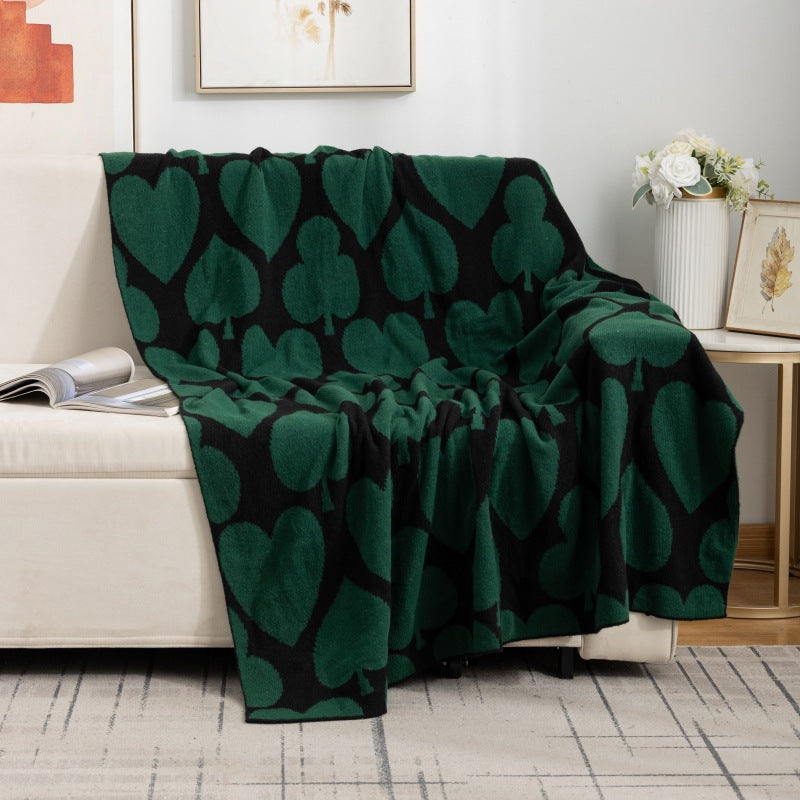 Plush Hearts Pattern Throw Blanket
