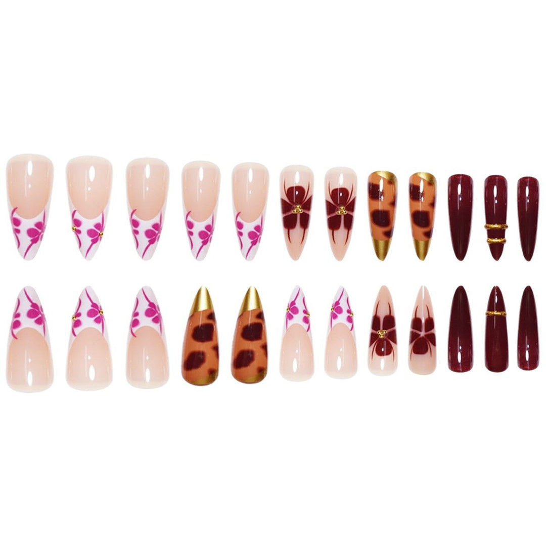 Artistic Long Stiletto Press-On Nail Extensions Stornfield