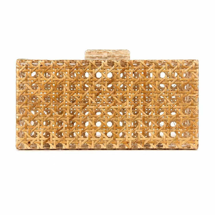 Woven Rattan Clutch