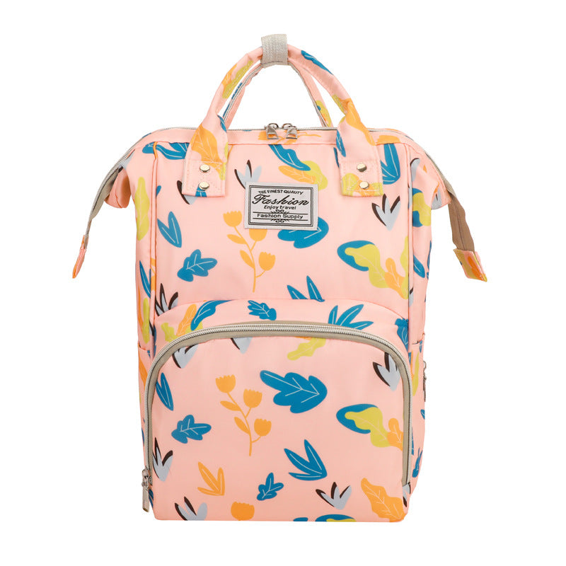 Floral Print Multi-Functional Diaper Backpack Stornfield