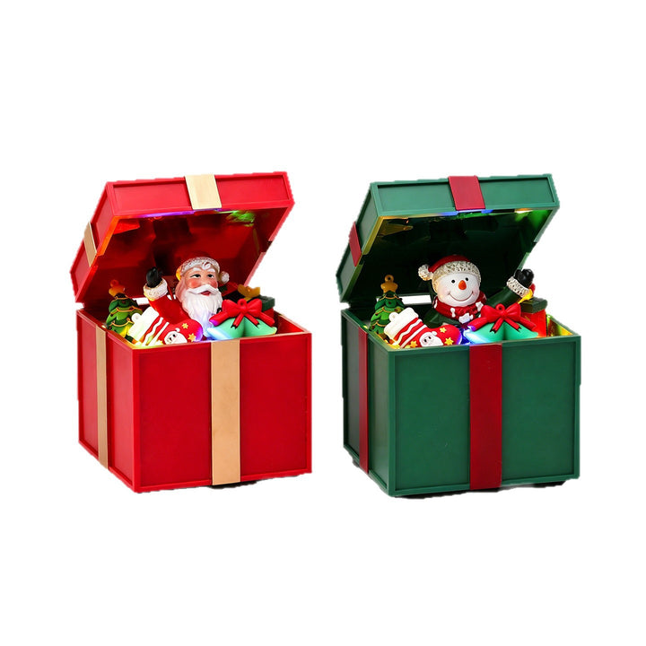 Decorative Christmas box with LED lighting Stornfield