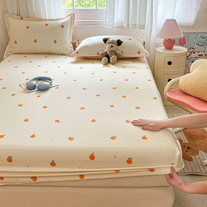 Floral Patterned Fitted Sheet Set