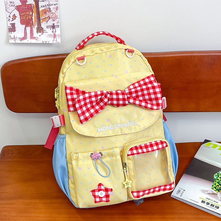 Playful Bow-Embellished Backpack Stornfield