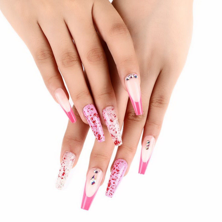Glamorous artificial nails with glitter accents Stornfield