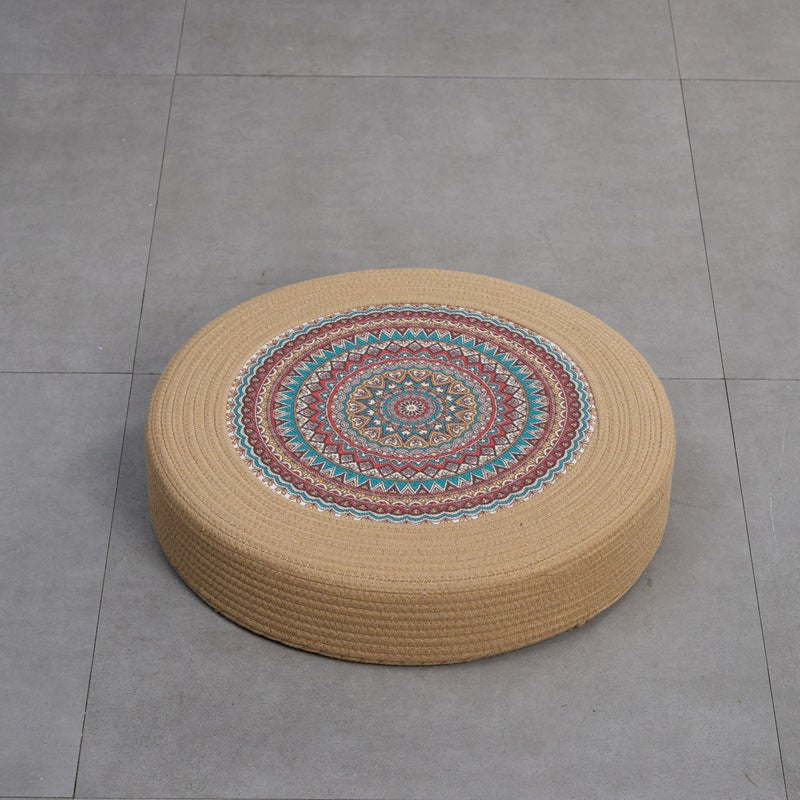 Beef Artificial Leather Pouf Stornfield