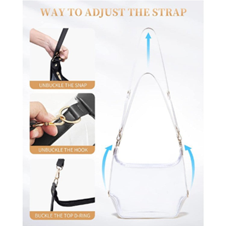 Transparent shoulder bag with modern compartments Stornfield