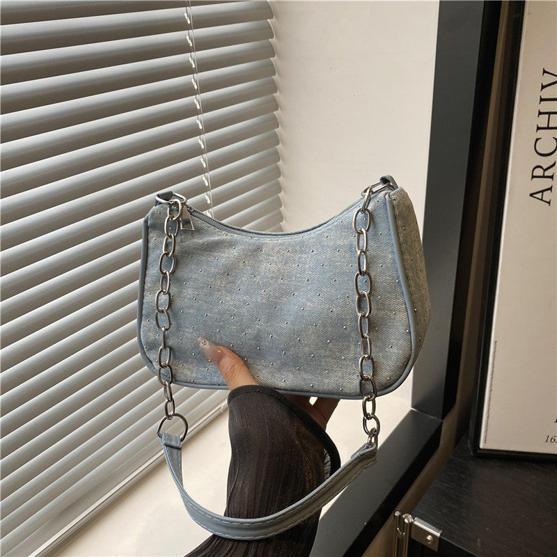 Vintage-Inspired Denim Hobo Bag Stornfield