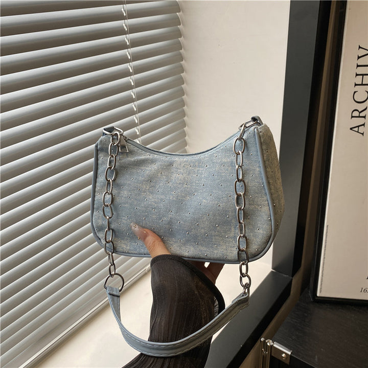 Vintage-Inspired Denim Hobo Bag Stornfield