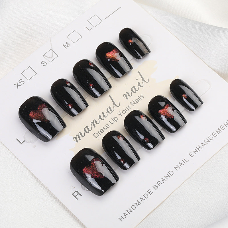 Heart Pattern Press-On Nail Set Stornfield