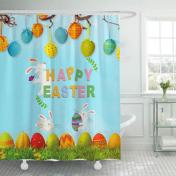 Whimsical Bunny Print Shower Curtain Stornfield