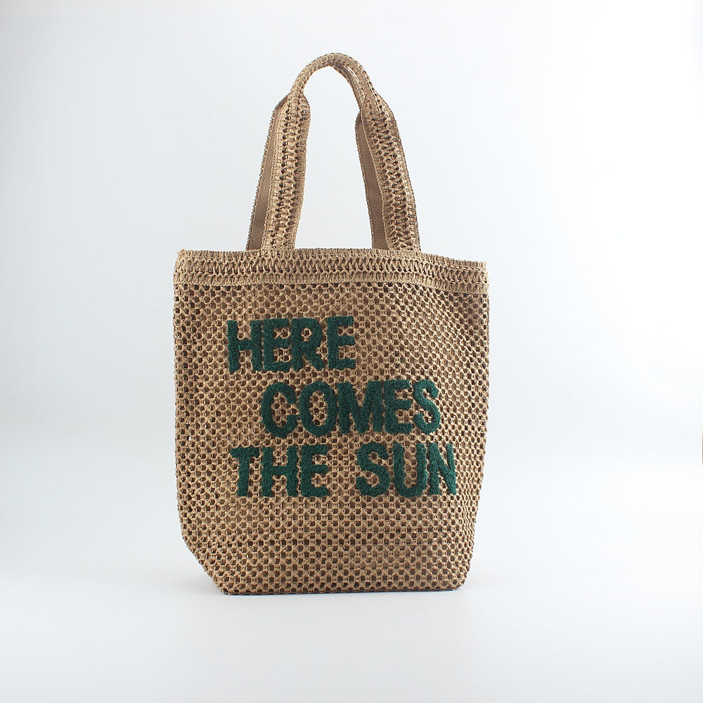 Handcrafted macrame bags with quote elements Stornfield