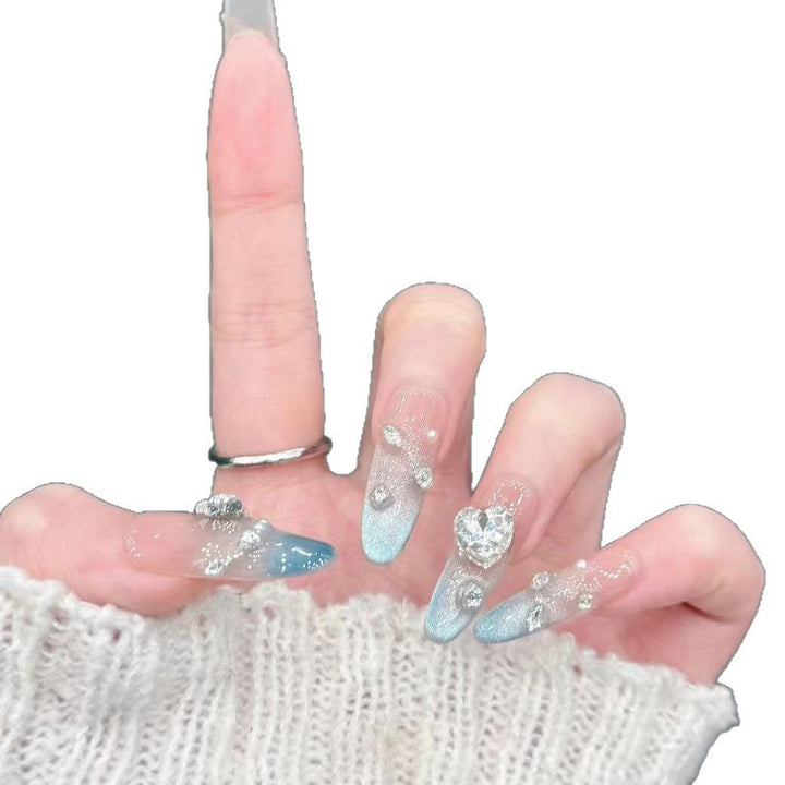 Artistic Press-On Nail Set with Cute Character Designs Stornfield