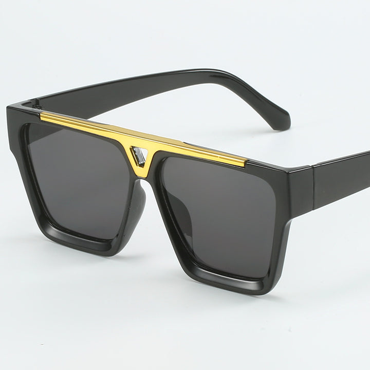 Ladies fashionable oversized sunglasses with stylish golden accent Stornfield