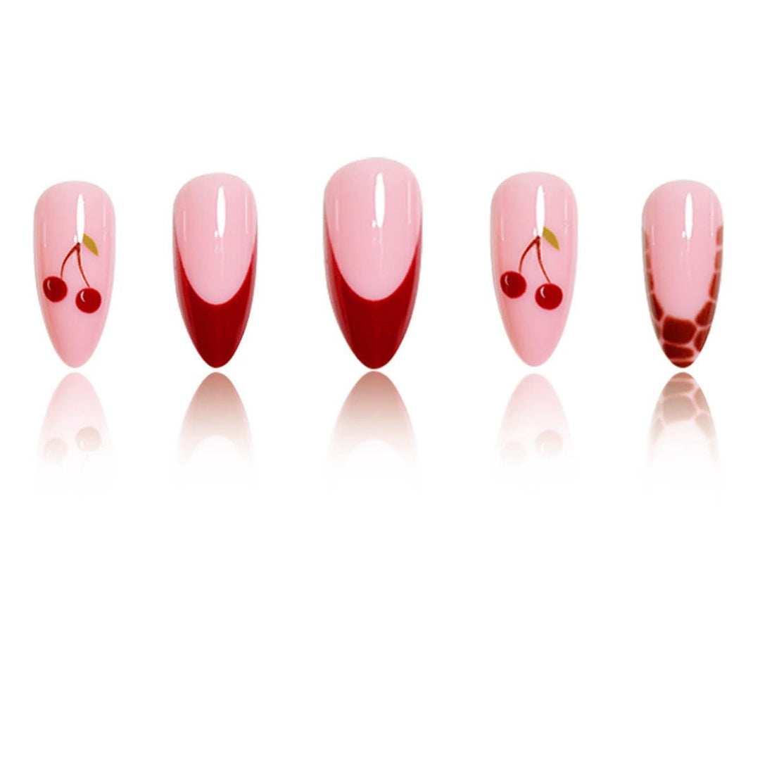 Artistic Cherry Nail Design Extensions Stornfield