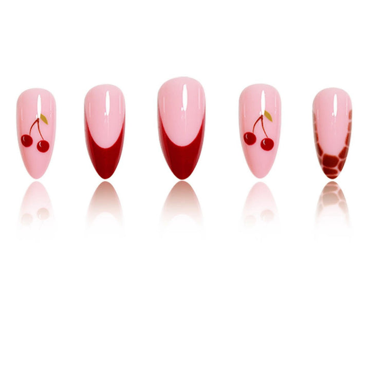 Artistic Cherry Nail Design Extensions Stornfield