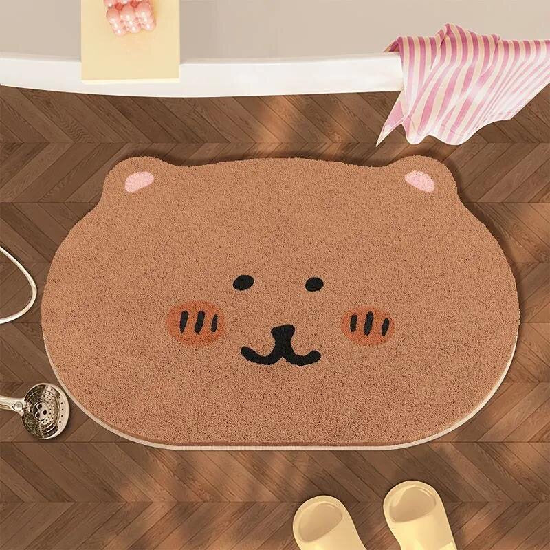 Playful Animal-Themed Bath Rug