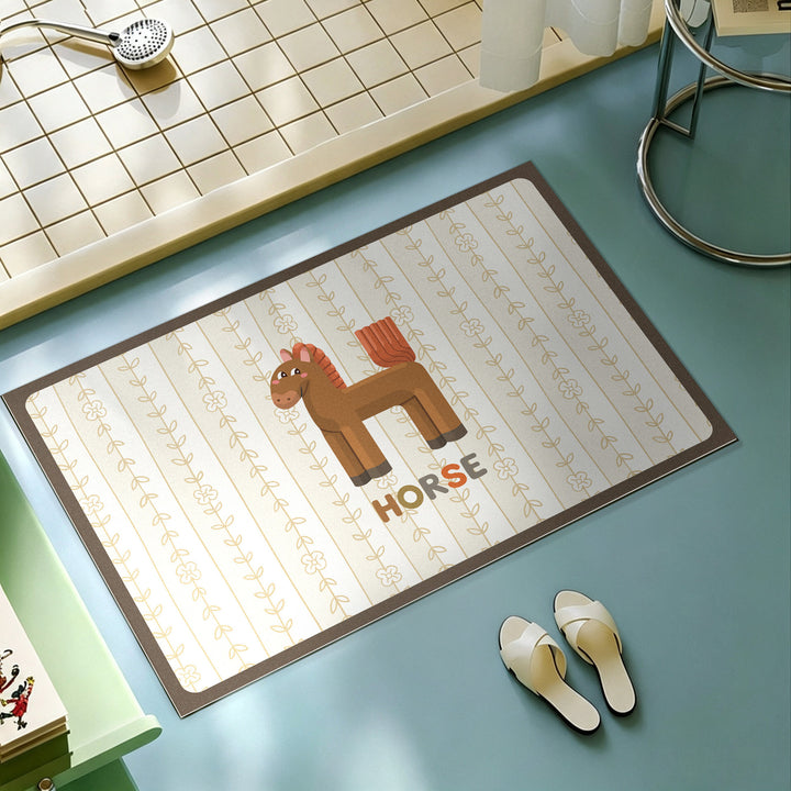 Playful Cartoon-Themed Bath Mat