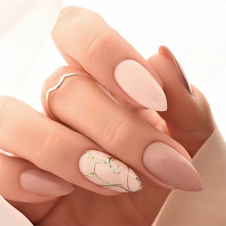 Artificial nail set with elegant flower pattern Stornfield