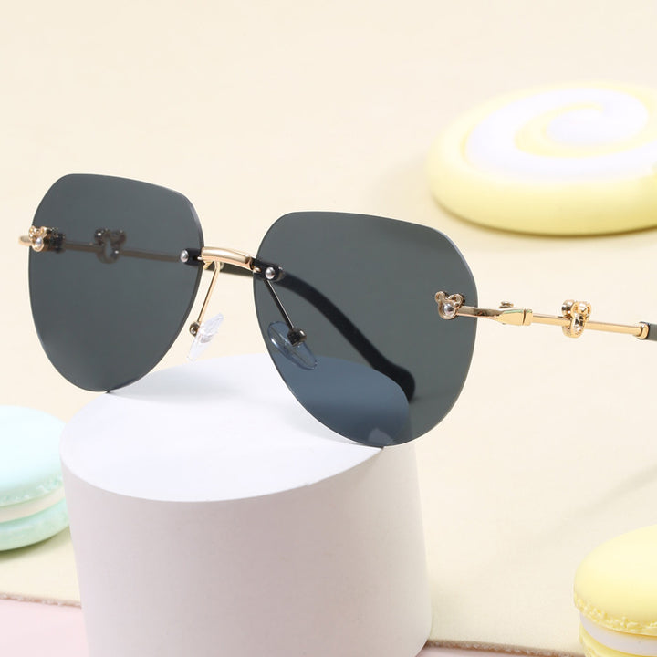 Women's lightweight geometric sunglasses with unique frame and mirrored lenses Stornfield