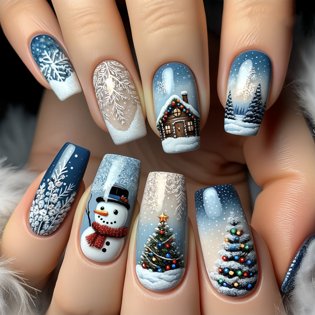 Festive Winter-Themed Nail Art Stornfield