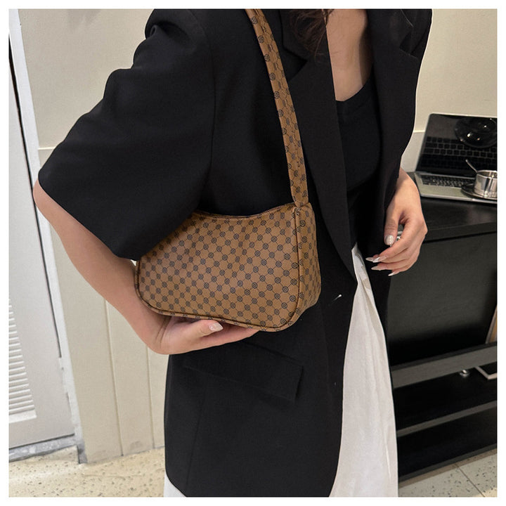 Stylish Checkered Shoulder Bag