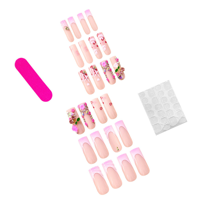 Artistic 3D nail art with glitter details Stornfield