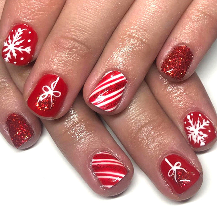 Festive Seasonal Glitter Nail Art Stornfield