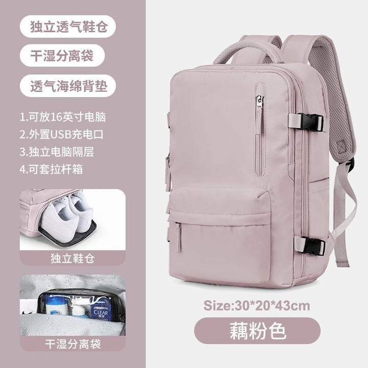 Multifunctional backpack with integrated USB port and separate compartment for shoes Stornfield