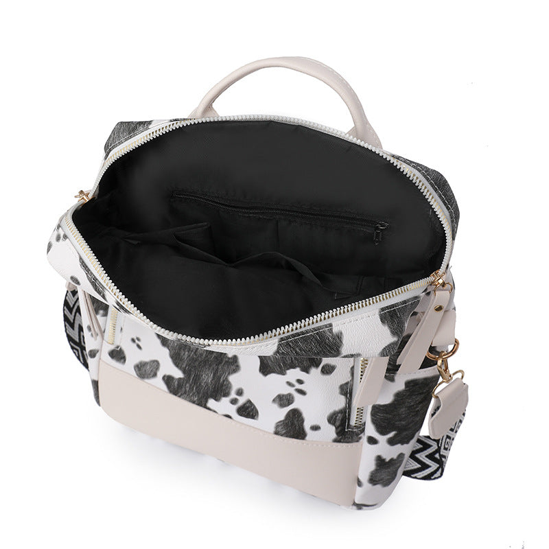 Fashionable Cow Print Backpack Stornfield