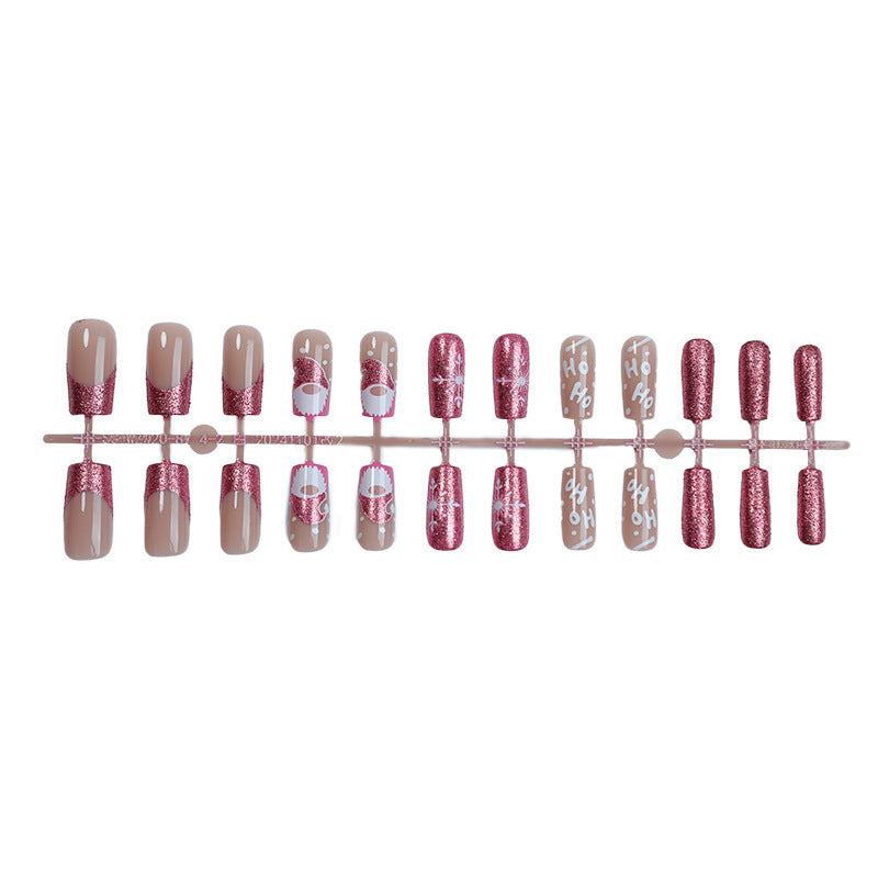 Creative nail art set with festive glitter and Christmas designs Stornfield
