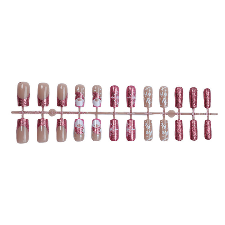 Creative nail art set with festive glitter and Christmas designs Stornfield