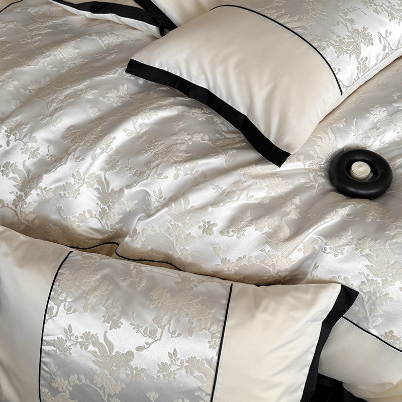 Decorative Luxury Embroidered Satin Bedding Set Stornfield