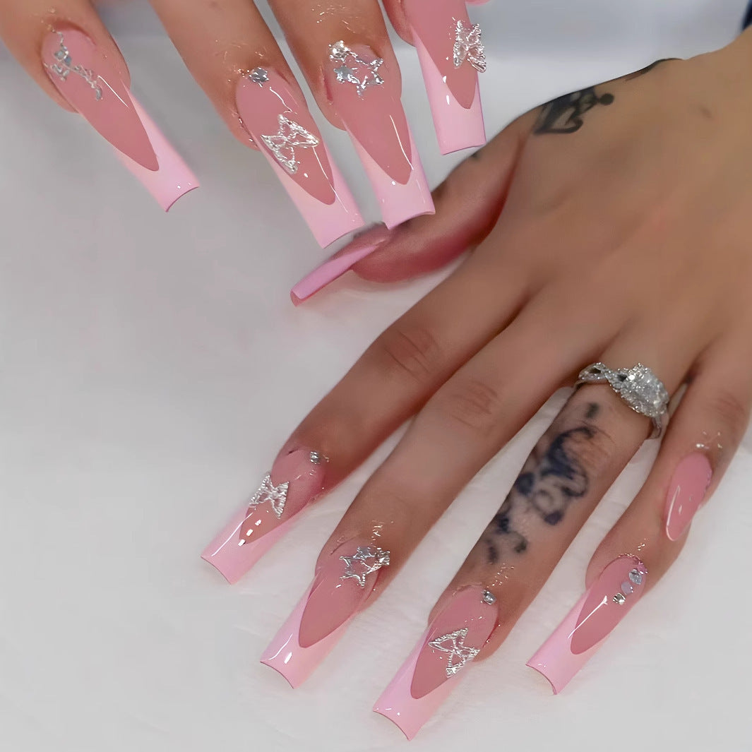 Glamorous Long Square Nail Art Set Stornfield