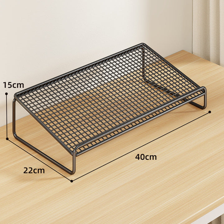 Under-Shelf Two-Level Shoe Rack Organizer with Elevated Mesh Top and Low-Profile Storage Base