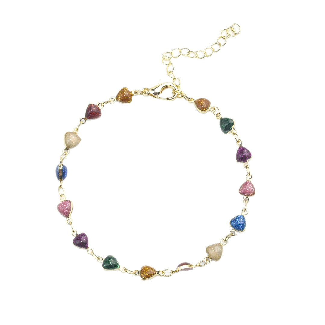 Heart-Shaped Beaded Anklet Stornfield