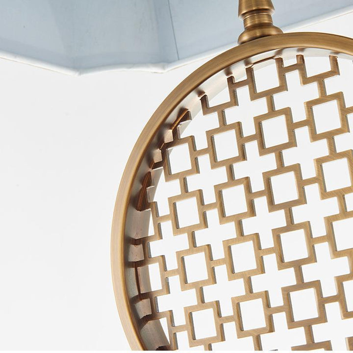 Decorative Table Lamp with Geometric Open Design