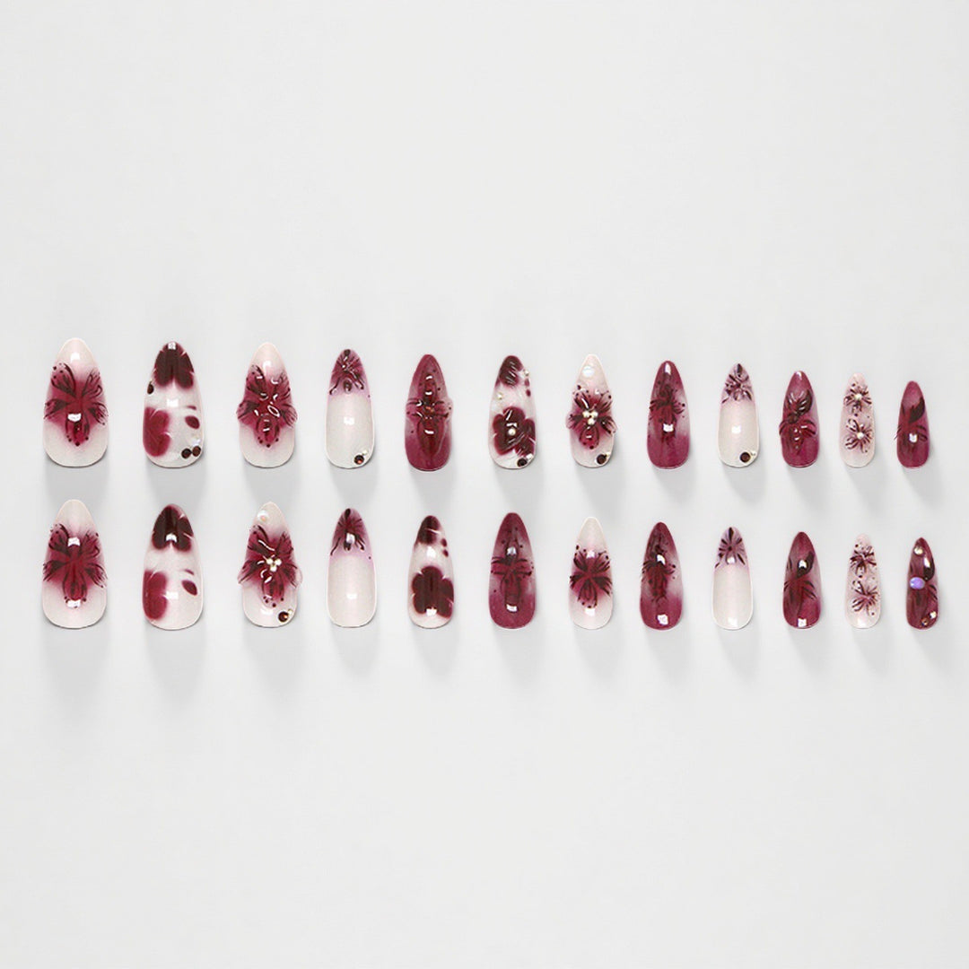 Floral 3D Press-On Nail Set Stornfield