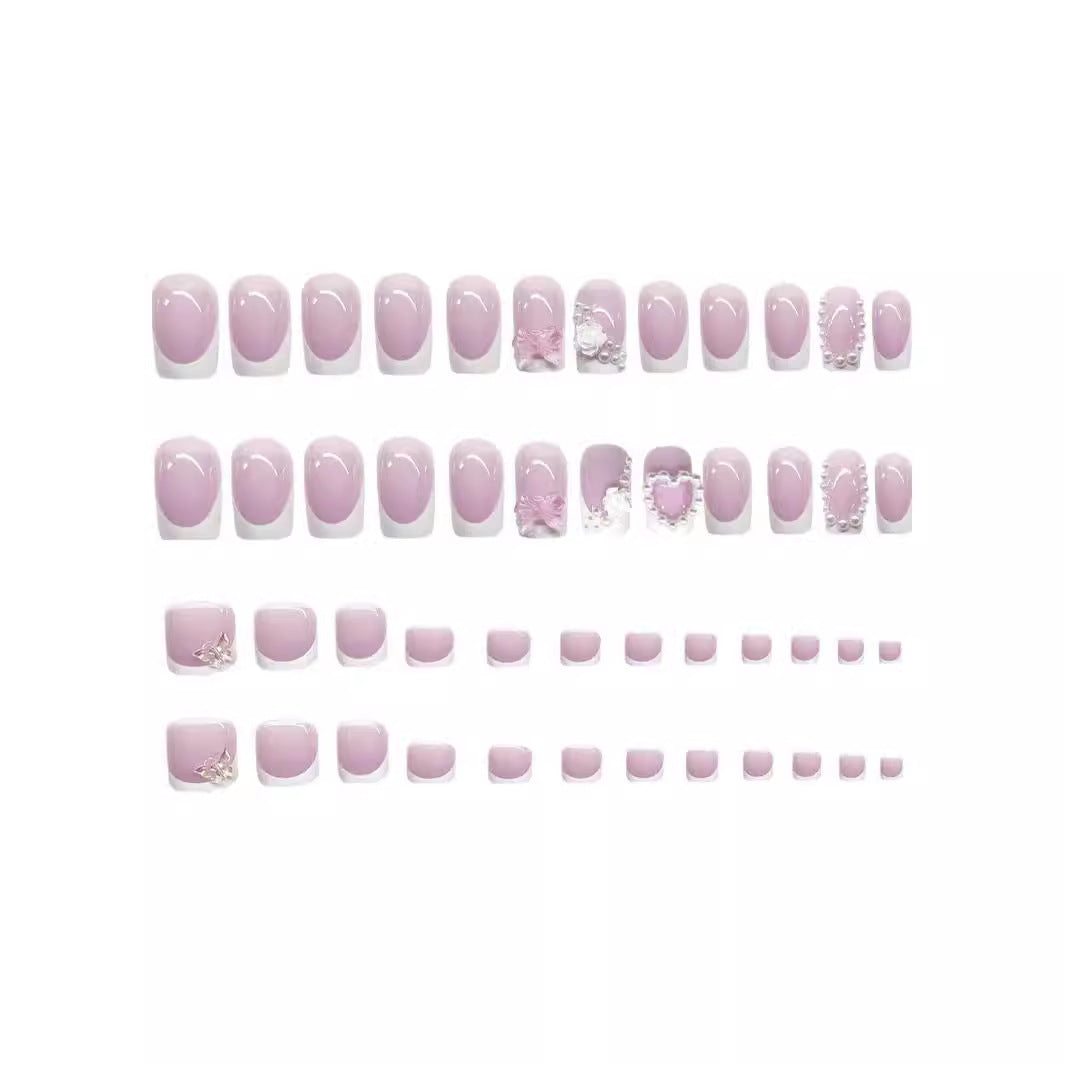 Elegant Decorative Press-On Nail Art Set Stornfield