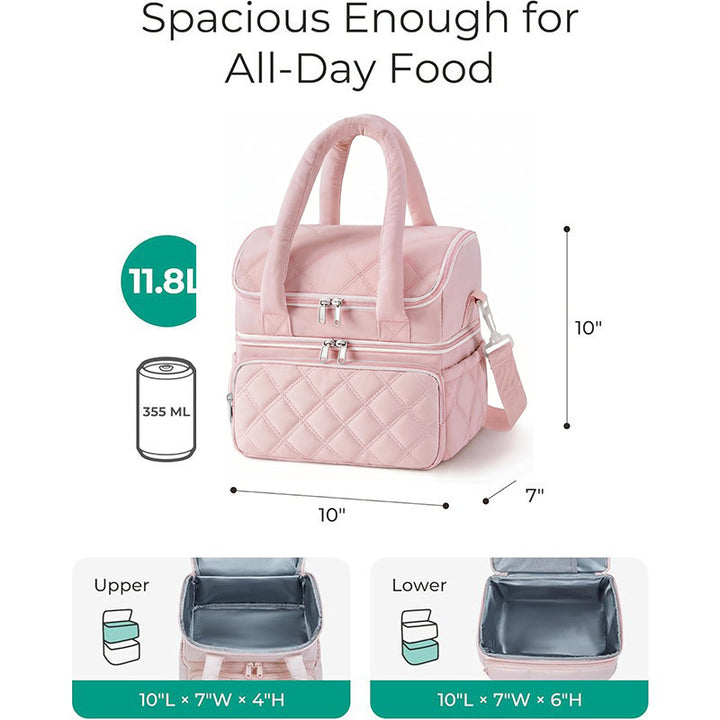 Stylish Quilted Insulated Lunch Tote Stornfield