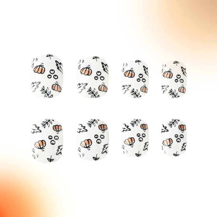 Seasonal Pumpkin-Themed Nail Art Stornfield