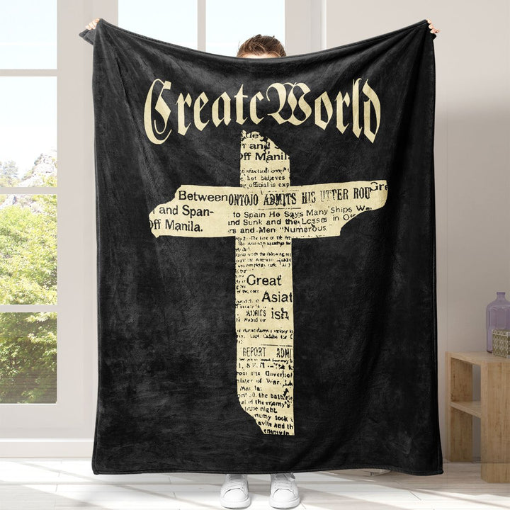 Graphic Print Plush Blanket